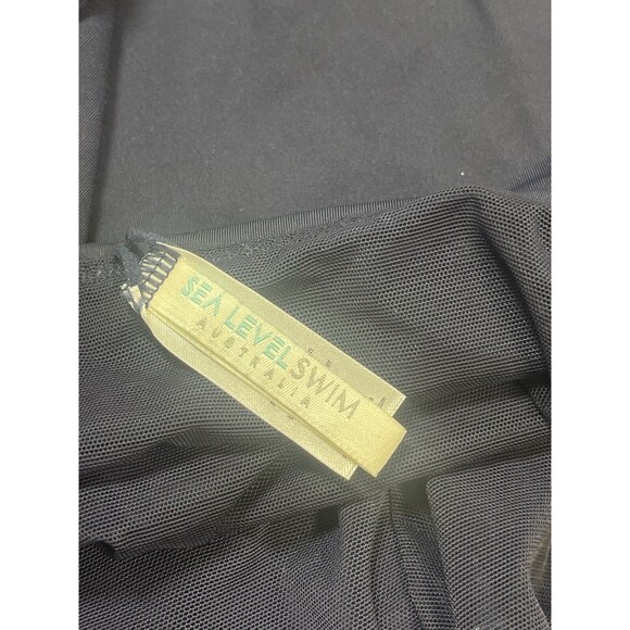 Sea Level Swim Gathered Side High Waisted Bikini Bottom In Navy Sz 16 New - Picture 7 of 9